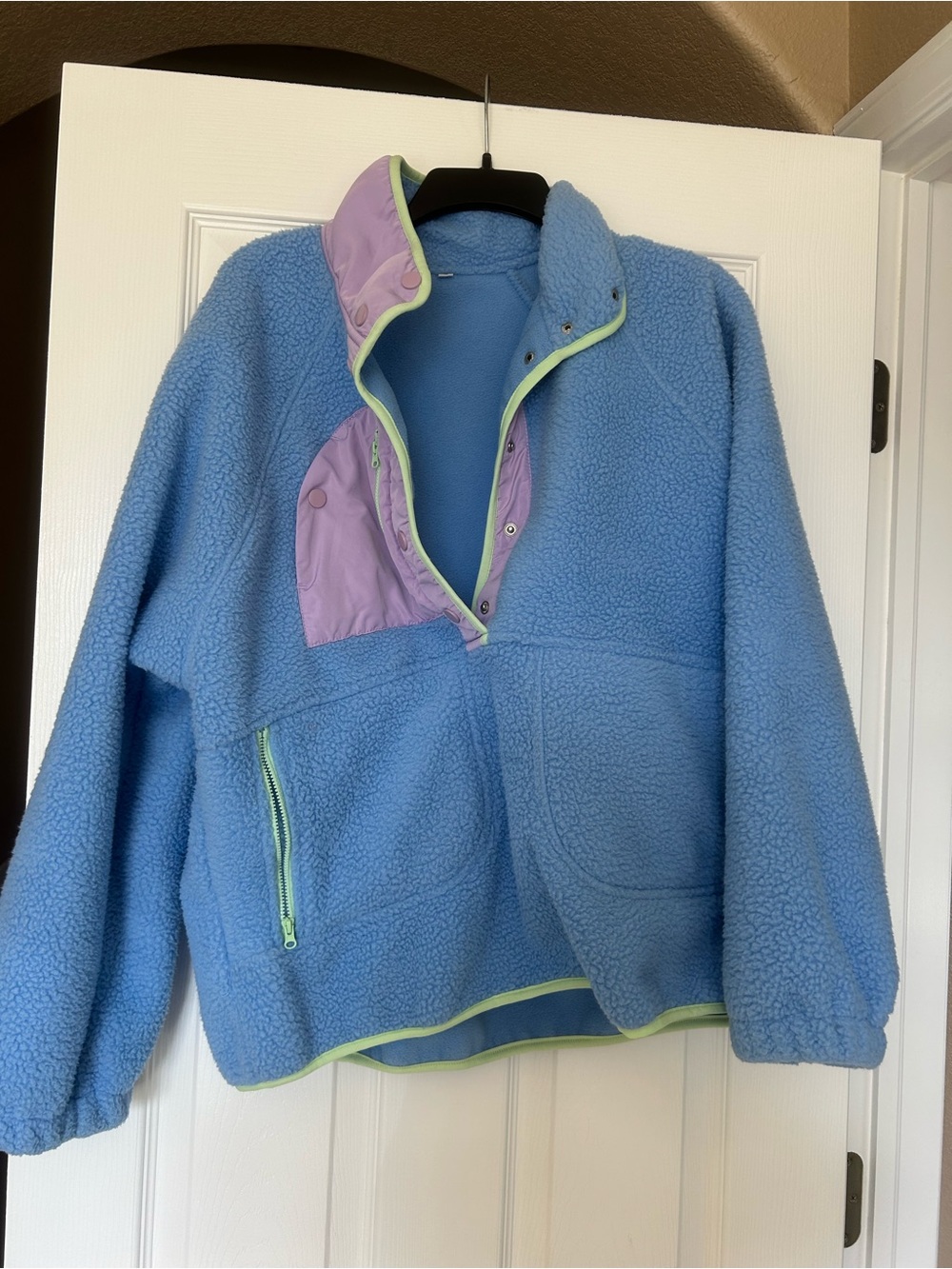 Sherpa Fleece Pullover Jacket